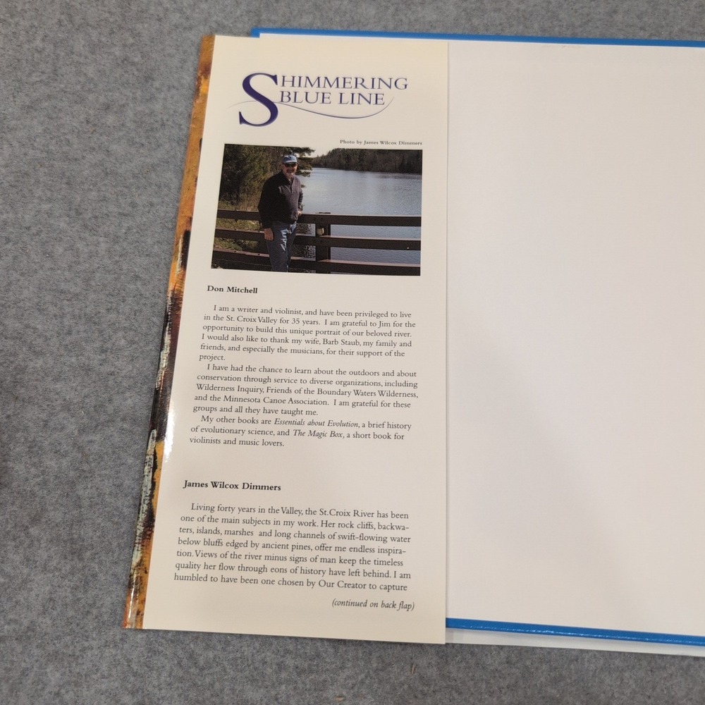 Shimmering Blue Line Signed James Wilcox Dimmers Don Mitchell St Croix River Art - Picture 4 of 7